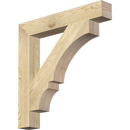 Ekena Millwork Balboa Block Rough Sawn Bracket, Douglas Fir, 4"W x 28"D x 28"H BKT04X28X28BOA05RDF